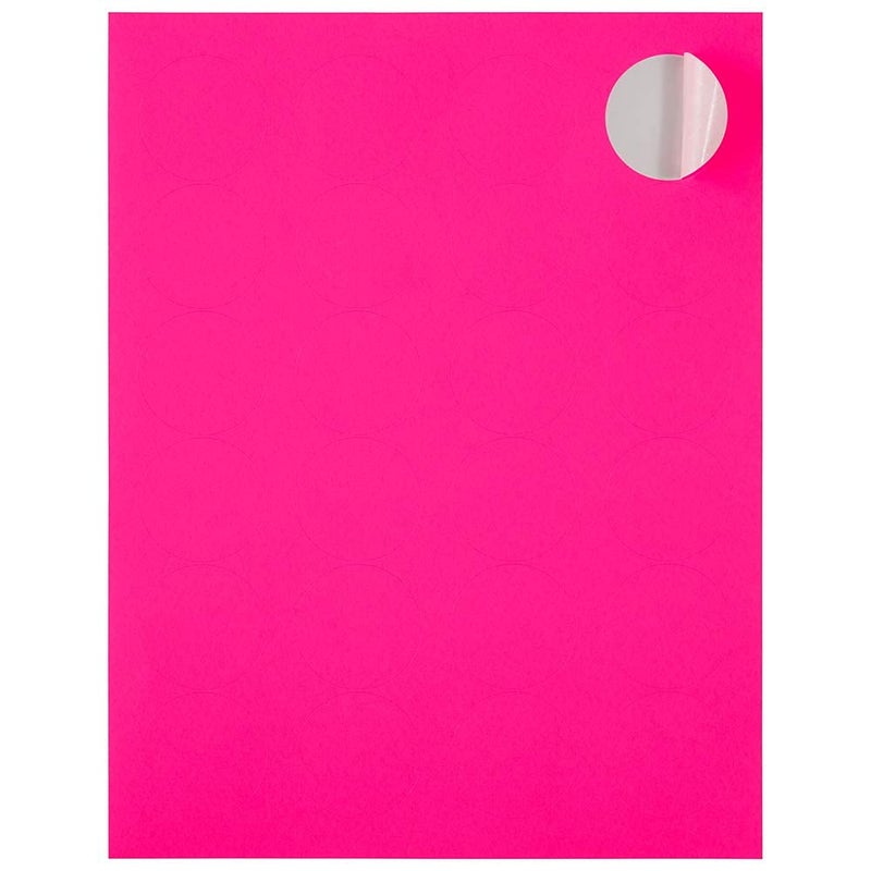 JAM PAPER Circle Label Sticker Seals - 1 2/3 Inch Diameter - Neon Pink - 120 Round Labels/Pack - Image 3